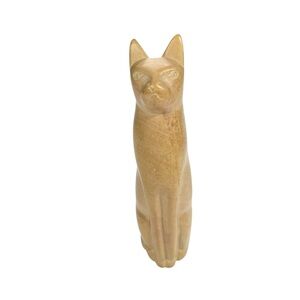Hand carved Soapstone Cat Statue